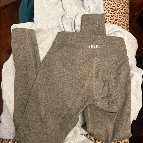 NOBULL Pants - NOBULL Brown Heathered Leggings
